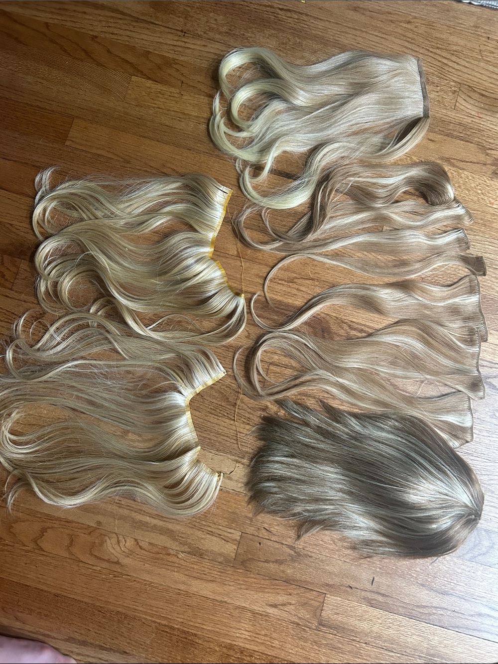 MULTI SETS Blonde Clip-In Hair Extensions Sets - Natural Blonde Highlight Shades
